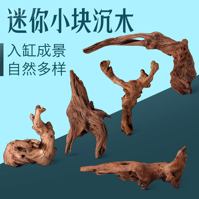 小号迷你印尼沉木鱼缸红木鱼虾