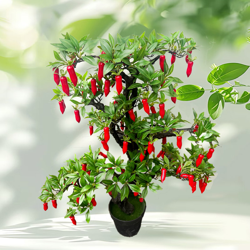 仿真绿植长辣椒盆栽居家装饰