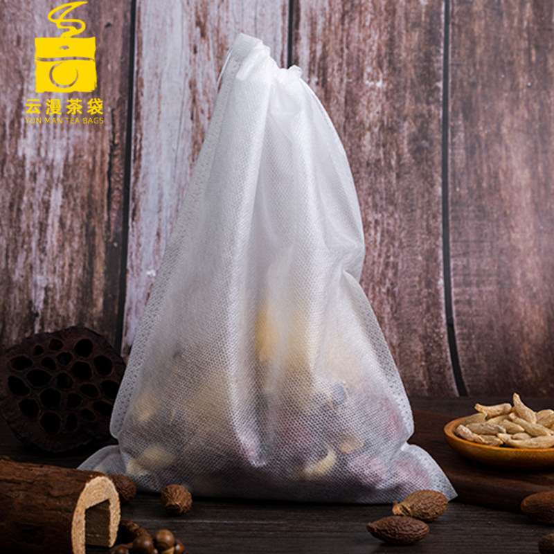 大号100个20*30cm无纺布抽线过滤袋包中药袋煎药熬药袋商用卤调料