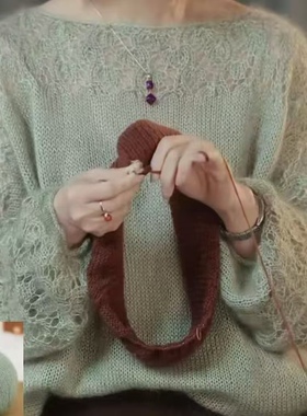 草莓花材料包一团20克蚕丝幼马海毛真丝柔软亲肤正品进口高档手