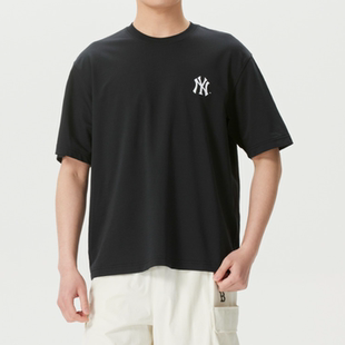 MLB正品新款夏季男女同款印花logo圆领运动户外短袖T恤3ATSV1263