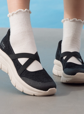 Skechers斯凯奇正品夏新款女蕾丝松紧GRACEFUL玛丽珍休闲鞋159523