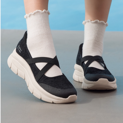 Skechers斯凯奇正品夏新款女蕾丝松紧GRACEFUL玛丽珍休闲鞋159523