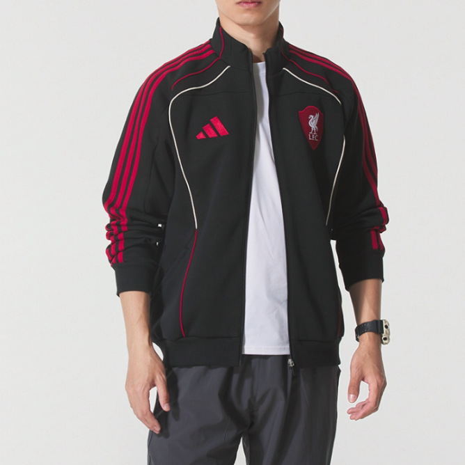 Adidas阿迪达斯正品新款春秋男款修身利物浦夹克针织外套JW5475