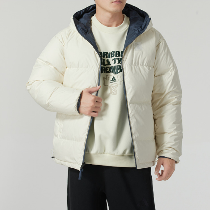 Adidas阿迪达斯男双面穿羽绒服