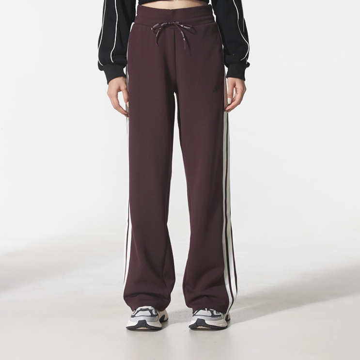 Adidas阿迪达斯正品春秋女子三条纹休闲直筒户外运动长裤KB7588