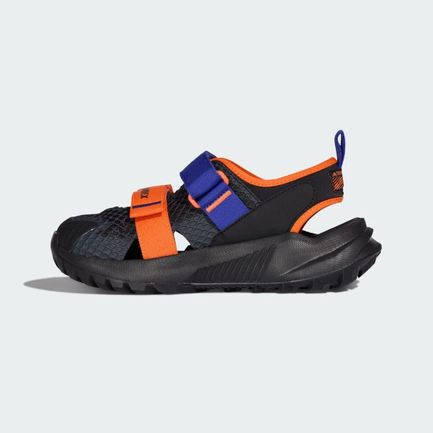 Adidas阿迪达斯正品新款夏季儿童款魔术贴时尚沙滩拖鞋凉鞋KJ1879