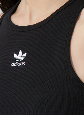 Adidas阿迪达斯正品夏季女子梭织三叶草运动休闲跑步背心IW5736