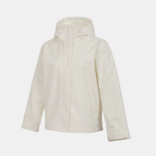 Adidas阿迪达斯正品新款冬季女款连帽拉链刺绣软壳夹克外套KS2783