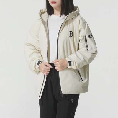 MLB正品冬季新款男女连帽防风保暖户外运动休闲羽绒服3ADJB0156