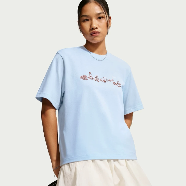 Nike耐克正品新款夏季女款印花简约圆领日常百搭短袖T恤IW1213