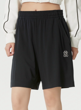 MLB正品新款夏季男女同款胶印纽约洋基时尚百搭针织短裤3ASPB3063