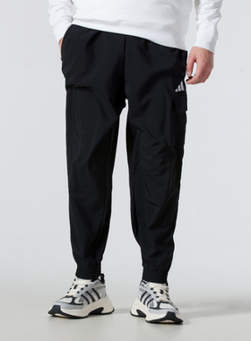 Adidas阿迪达斯正品新款春秋款男款内里网衬束脚运动裤卫裤JF3538