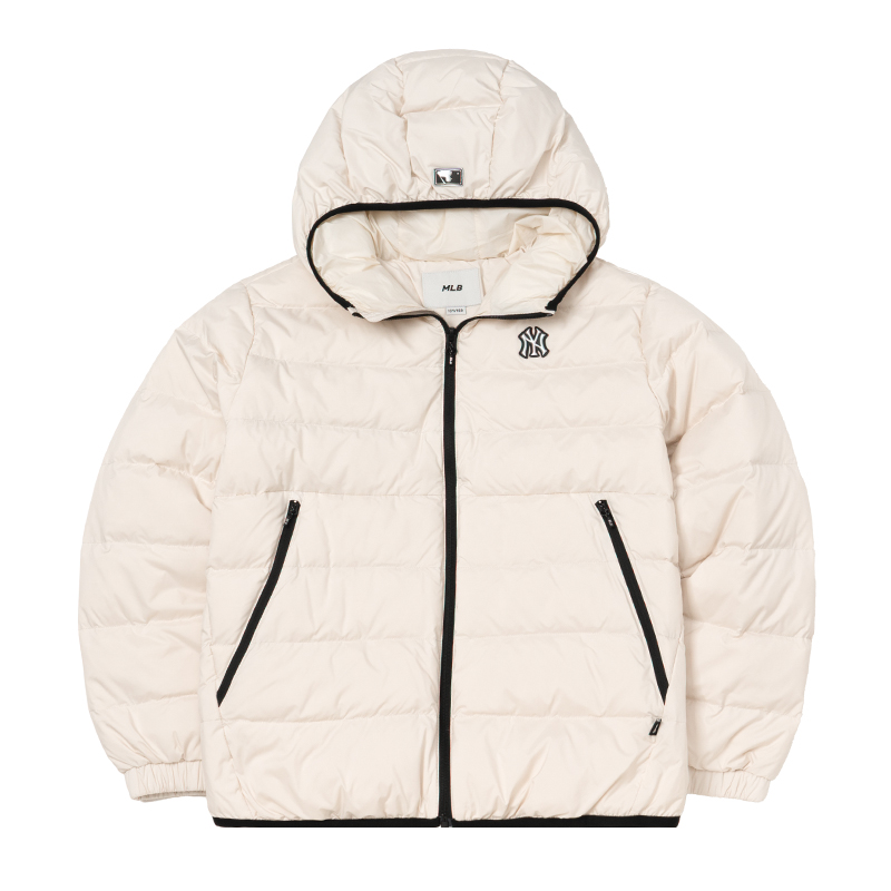 MLB正品新款冬季儿童男女同款连帽印花logo休闲羽绒服7ADJB2156