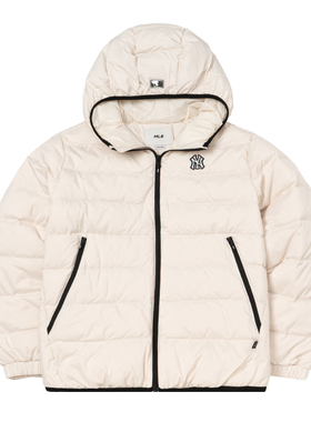 MLB正品新款冬季儿童男女同款连帽印花logo休闲羽绒服7ADJB2156