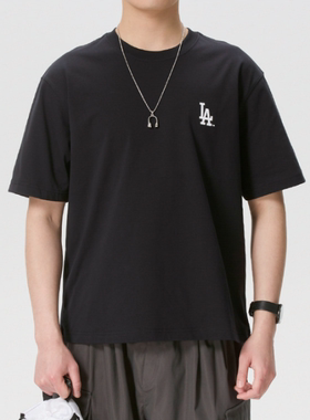 MLB正品新款夏季男女同款洛杉矶道奇时尚印花短袖T恤3ATSN7663