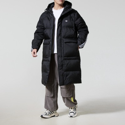 Adidas阿迪达斯正品冬季新款男女三叶草连帽保暖休闲羽绒服KC2564