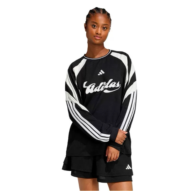 Adidas阿迪达斯正品新款春秋季女款拼色日常休闲长袖卫衣JY7638