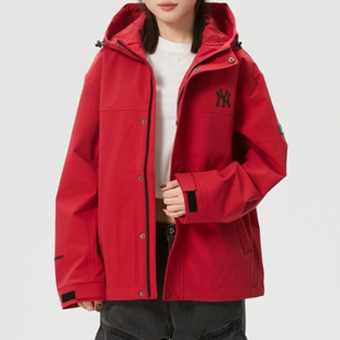 MLB正品新款春秋男女同款连帽梭织百搭运动休闲夹克外套3AWJB0161