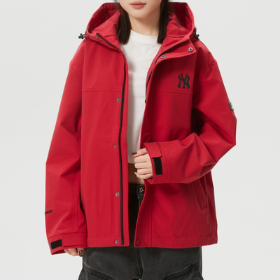 MLB正品新款春秋男女同款连帽梭织百搭运动休闲夹克外套3AWJB0161