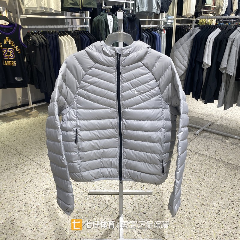 Nike耐克男正品冬季新款男梭织连帽轻薄保暖纯色休闲羽绒服JA0742