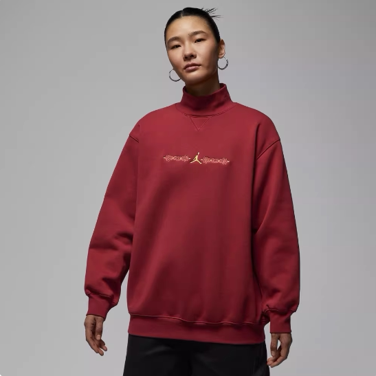 Nike耐克正品新款春秋女子加绒半拉链立领休闲卫衣套头衫IQ3965