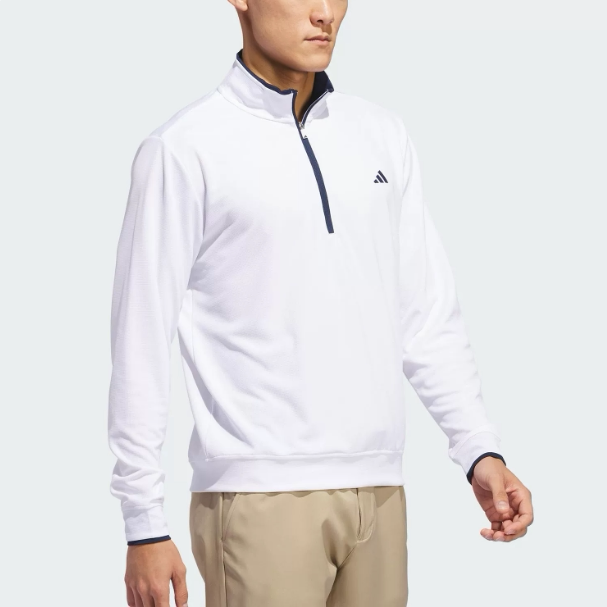Adidas阿迪达斯正品新款春秋季男款半开襟休闲通勤套头卫衣IQ2962