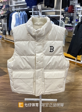 MLB正品新款冬季男女同款运动休闲时尚百搭轻便羽绒马甲3ADVB0146