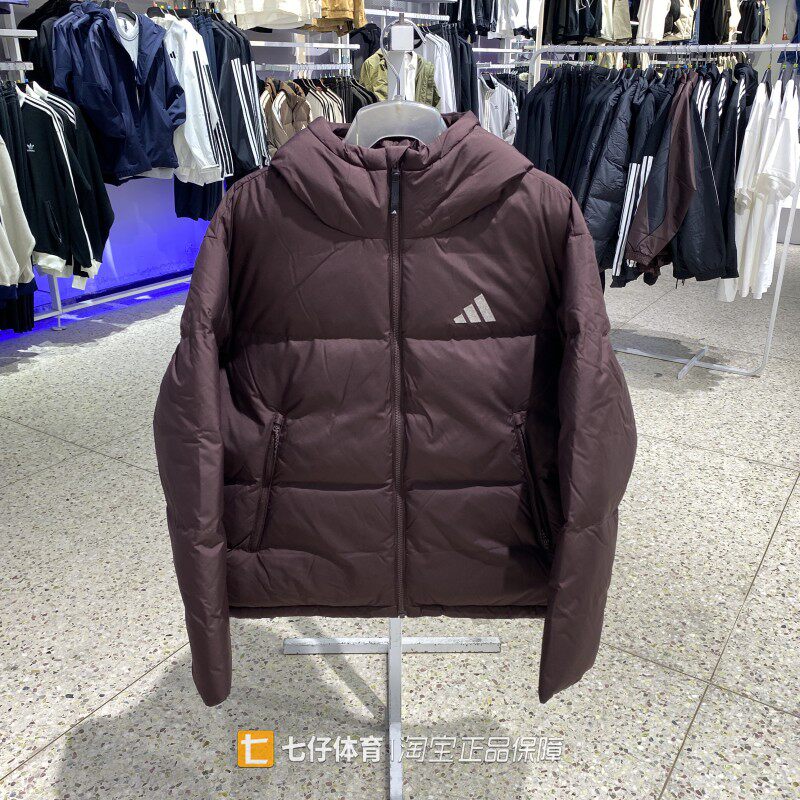 Adidas阿迪达斯正品新款冬季女子连帽户外休闲运动羽绒服KC5948