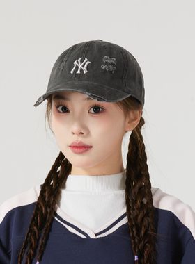 MLB正品新款四季款男女同款纯棉百搭做旧鸭舌帽棒球帽3ACPVV34N