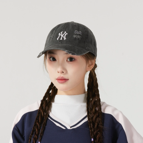 MLB正品新款四季款男女同款纯棉百搭做旧鸭舌帽棒球帽3ACPVV34N
