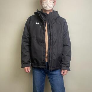 UA安德玛正品冬季新款男连帽防风户外三合一运动夹克外套1371585