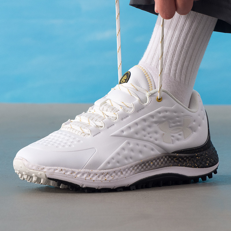 UA安德玛正品春秋男渐变时尚百搭缓震户外休闲高尔夫球鞋3027378