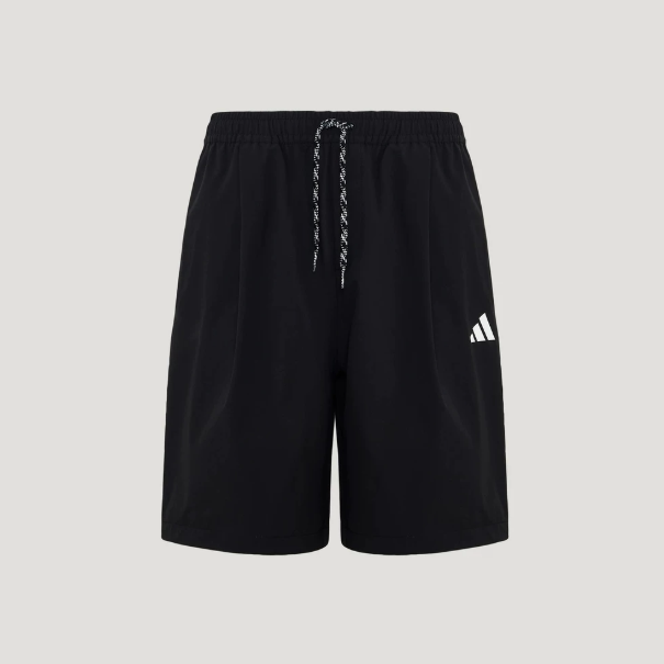 Adidas阿迪达斯正品款夏季男款系带凇印花三道杠梭织短裤KU3149