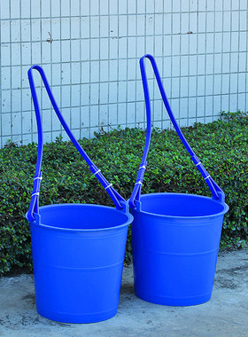 农用担水架子塑料桶系夹仿竹提手粪桶夹架子农用挑水桶架桶系加大