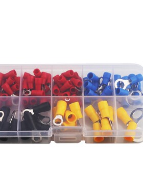 亚马逊货源  102pcs圈状端子盒装 冷压端子O形预绝缘接线端子