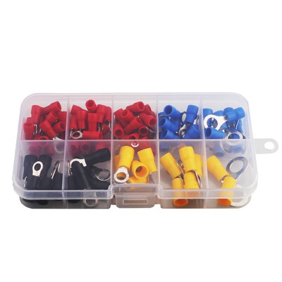 亚马逊货源  102pcs圈状端子盒装 冷压端子O形预绝缘接线端子