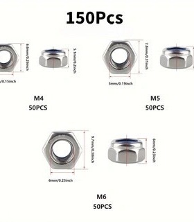 150pcs，袋装六角螺母厂家批发外六角螺丝帽五金配件。跨境批发