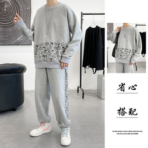 1秋季套装男港风潮流套装A210—TZ8806-P75图片