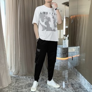 2夏季短袖九分裤套装男时尚休闲两件套A210-TZ8607-P60图片