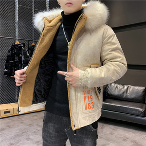 冬季棉衣男潮流时尚休闲毛领棉衣男A210-MY2662-P135图片
