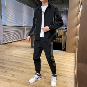 春秋开衫卫衣套装男运动连帽夹克一套帅气长袖男A210-TZ9381-P85图片