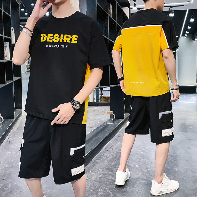 夏季短袖短裤套装男潮流时尚休闲套装A210-TZ7215-P60图片