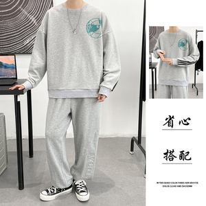 1秋季套装男潮流时尚港风长袖卫衣套装A210-TZ8805-P70图片