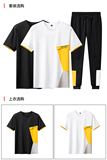 2025夏季短袖长裤套装男A210-TZ7213-P65，男装T恤，星座210-3
