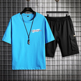 21夏季短袖t恤套装男潮流短裤套装A210-TZ6832-P55，男装牛仔裤，星座210-3