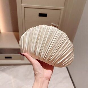 欧美时尚贝壳包晚宴包女士百搭包气质仙女包新娘包包斜跨包链条包