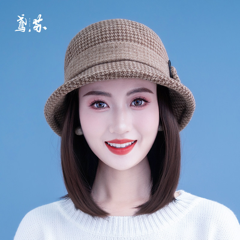 假发帽子女款2026新款冬季渔夫帽图片