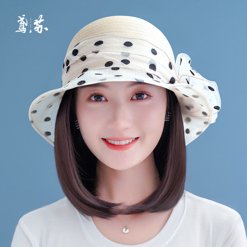 带帽子假发一体女2026新款时尚图片