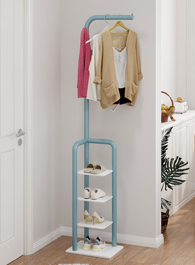 挂衣架卧室落地式衣帽架置物架床边晚上放脱下的衣服神器鞋帽衣架